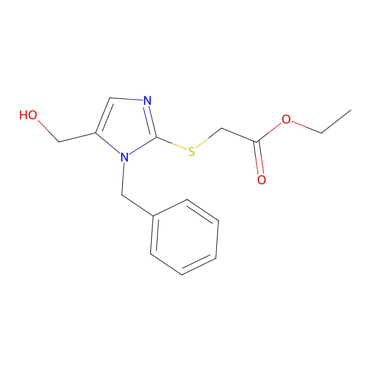 ethyl 2-{[1-benzyl-5-(hydroxymethyl)-1H-imidazol-2-yl]sulfanyl}acetate molecular structure, CAS 478031-86-6
