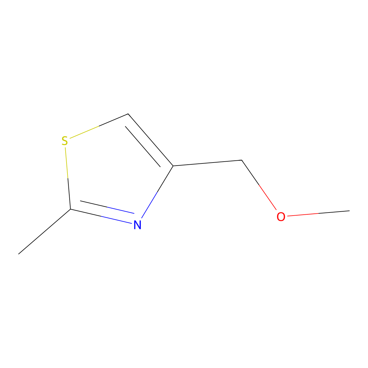 4-(Methoxymethyl)-2-methyl-1,3-thiazole molecular structure, CAS 478031-96-8