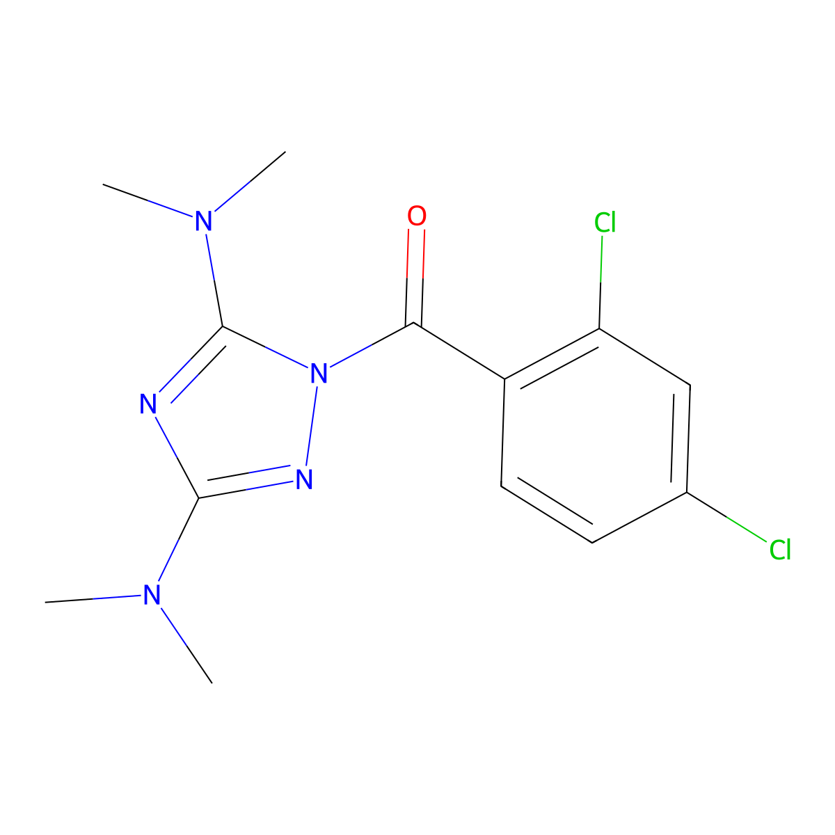 [3,5-Bis(dimethylamino)-1,2,4-triazol-1-yl]-(2,4-dichlorophenyl)methanone molecular structure, CAS 478032-06-3