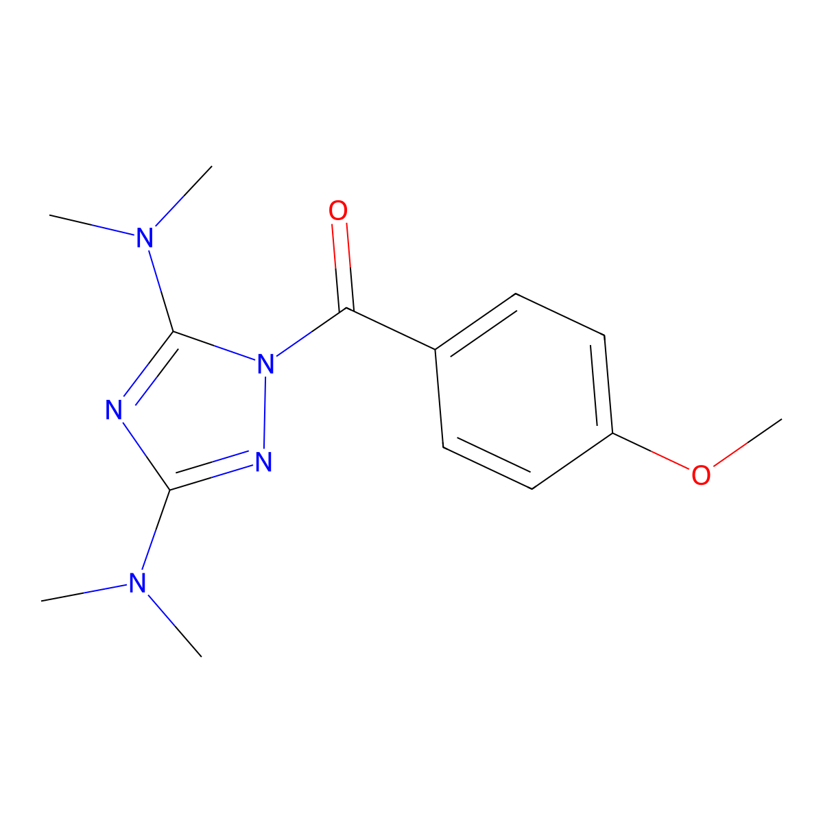 [3,5-Bis(dimethylamino)-1,2,4-triazol-1-yl]-(4-methoxyphenyl)methanone molecular structure, CAS 478032-08-5