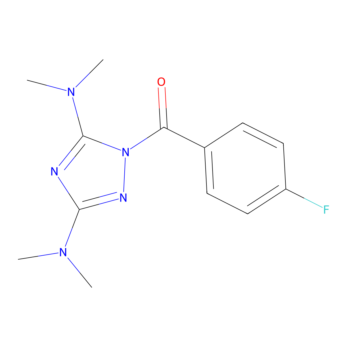 [3,5-bis(dimethylamino)-1H-1,2,4-triazol-1-yl](4-fluorophenyl)methanone molecular structure, CAS 478032-10-9