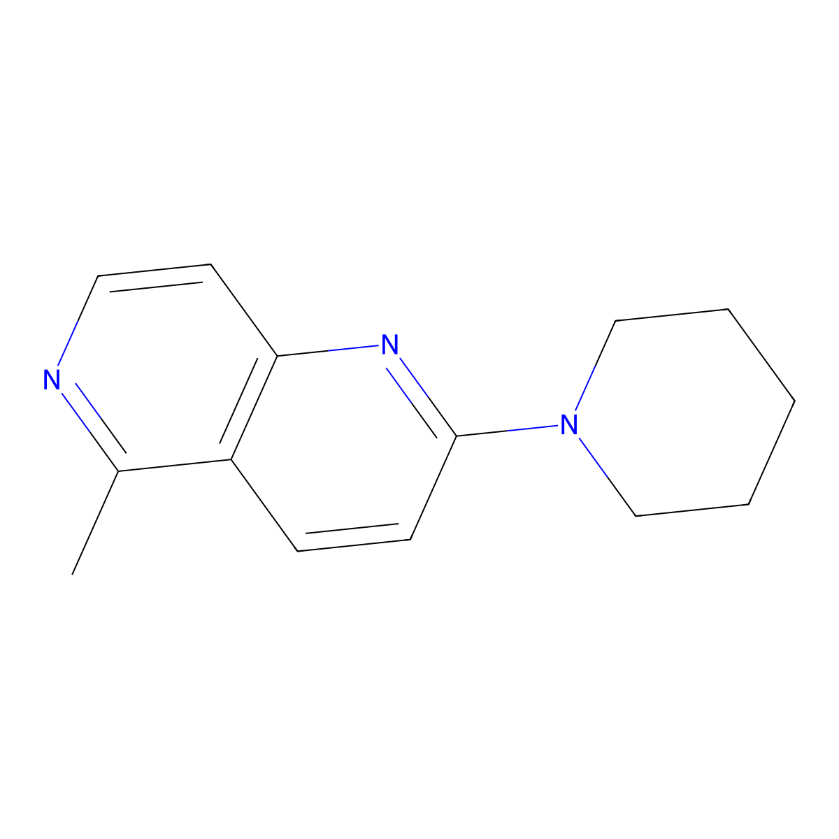 5-Methyl-2-piperidino[1,6]naphthyridine molecular structure, CAS 478032-22-3