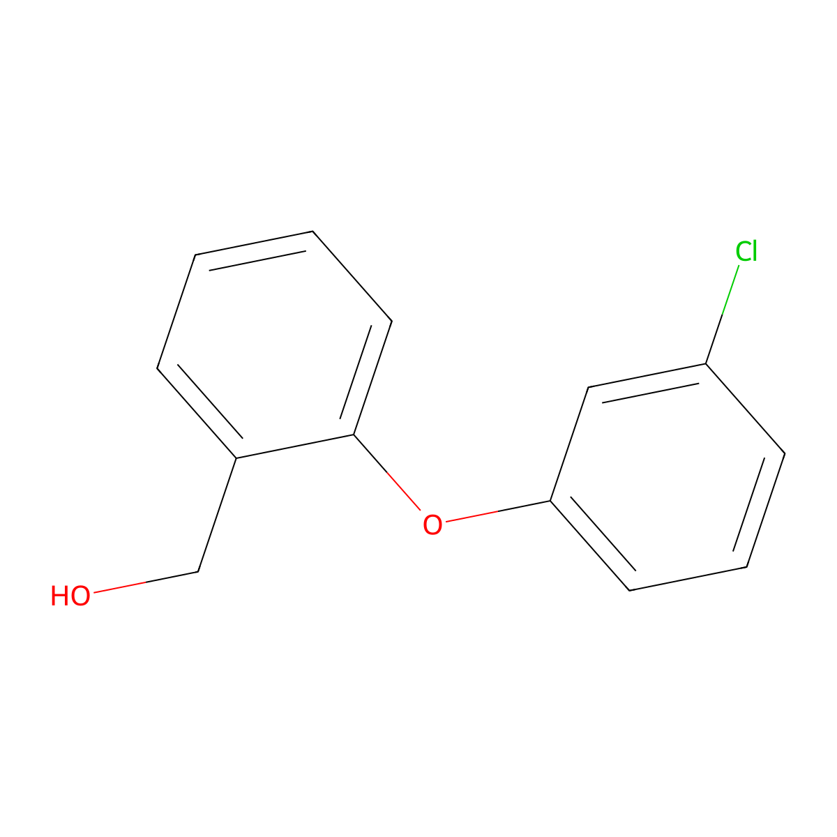 [2-(3-Chlorophenoxy)phenyl]methanol molecular structure, CAS 478032-36-9