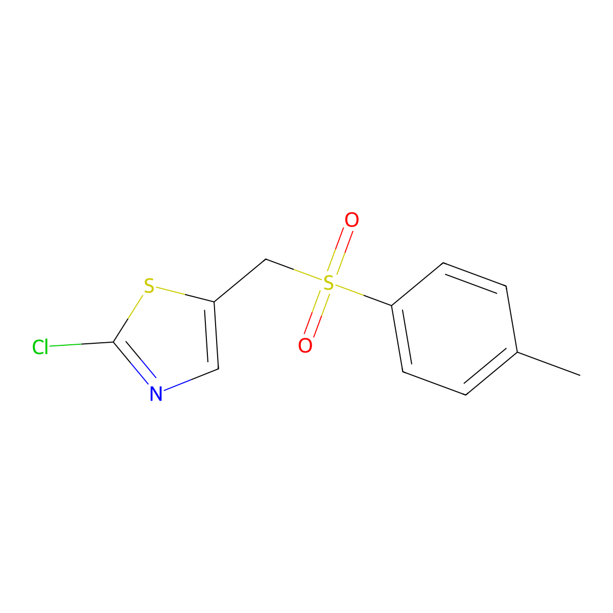 (2-Chloro-1,3-thiazol-5-yl)methyl 4-methylphenyl sulfone molecular structure, CAS 478032-39-2