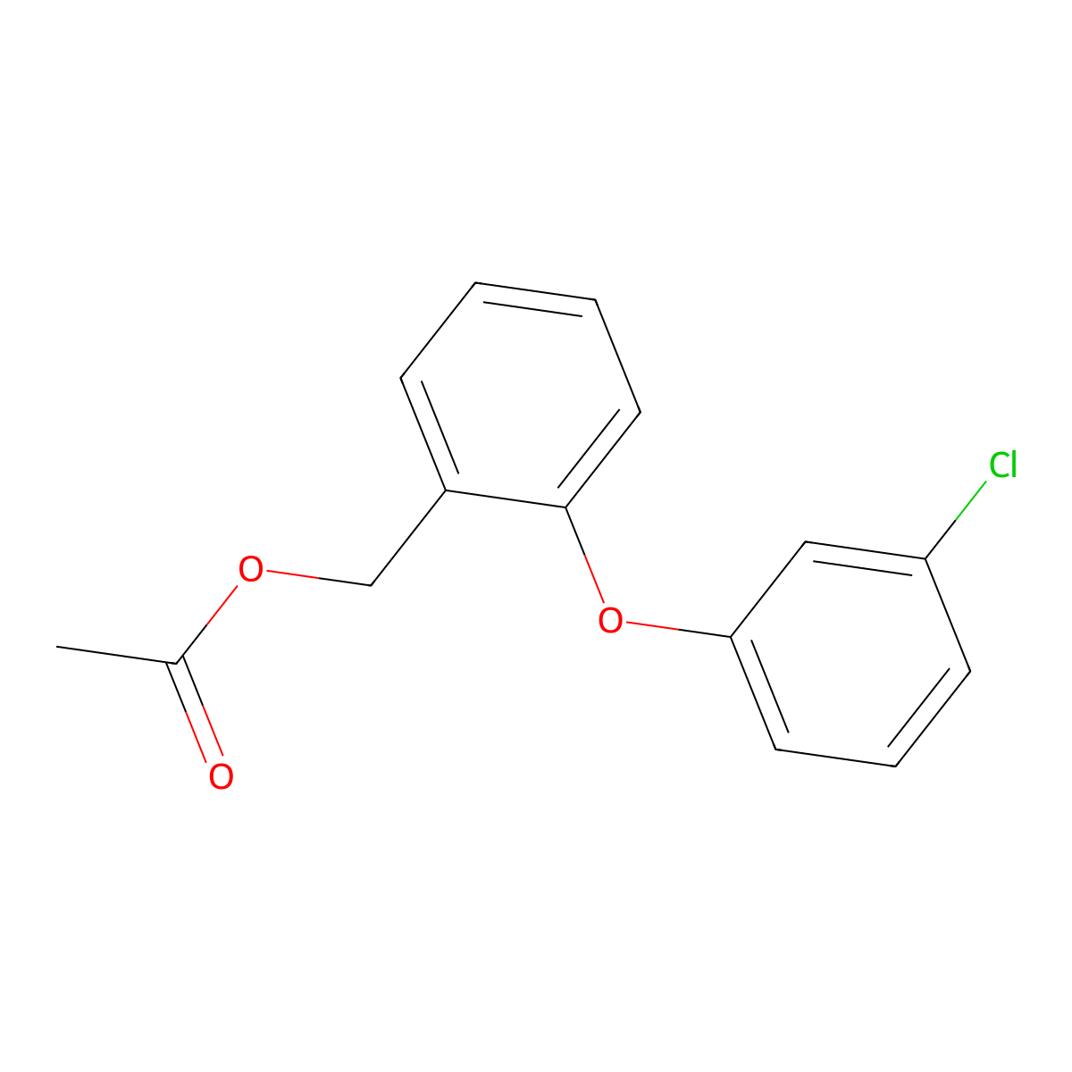 [2-(3-Chlorophenoxy)phenyl]methyl acetate molecular structure, CAS 478032-56-3