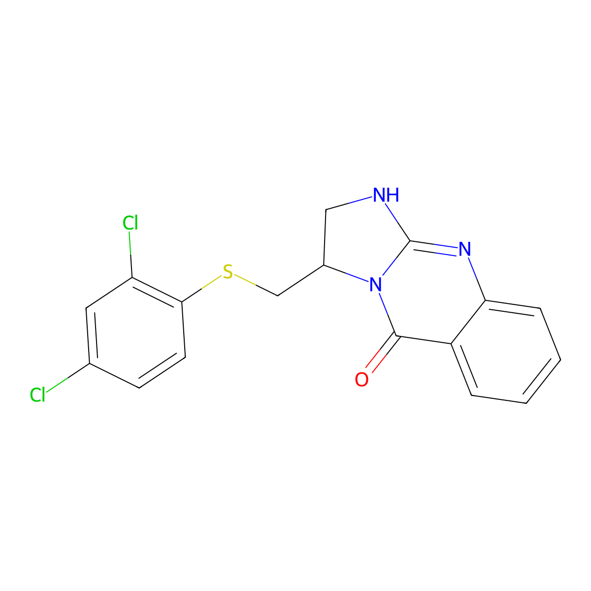 3-{[(2,4-dichlorophenyl)sulfanyl]methyl}-2,3-dihydroimidazo[2,1-b]quinazolin-5(1H)-one molecular structure, CAS 478032-65-4