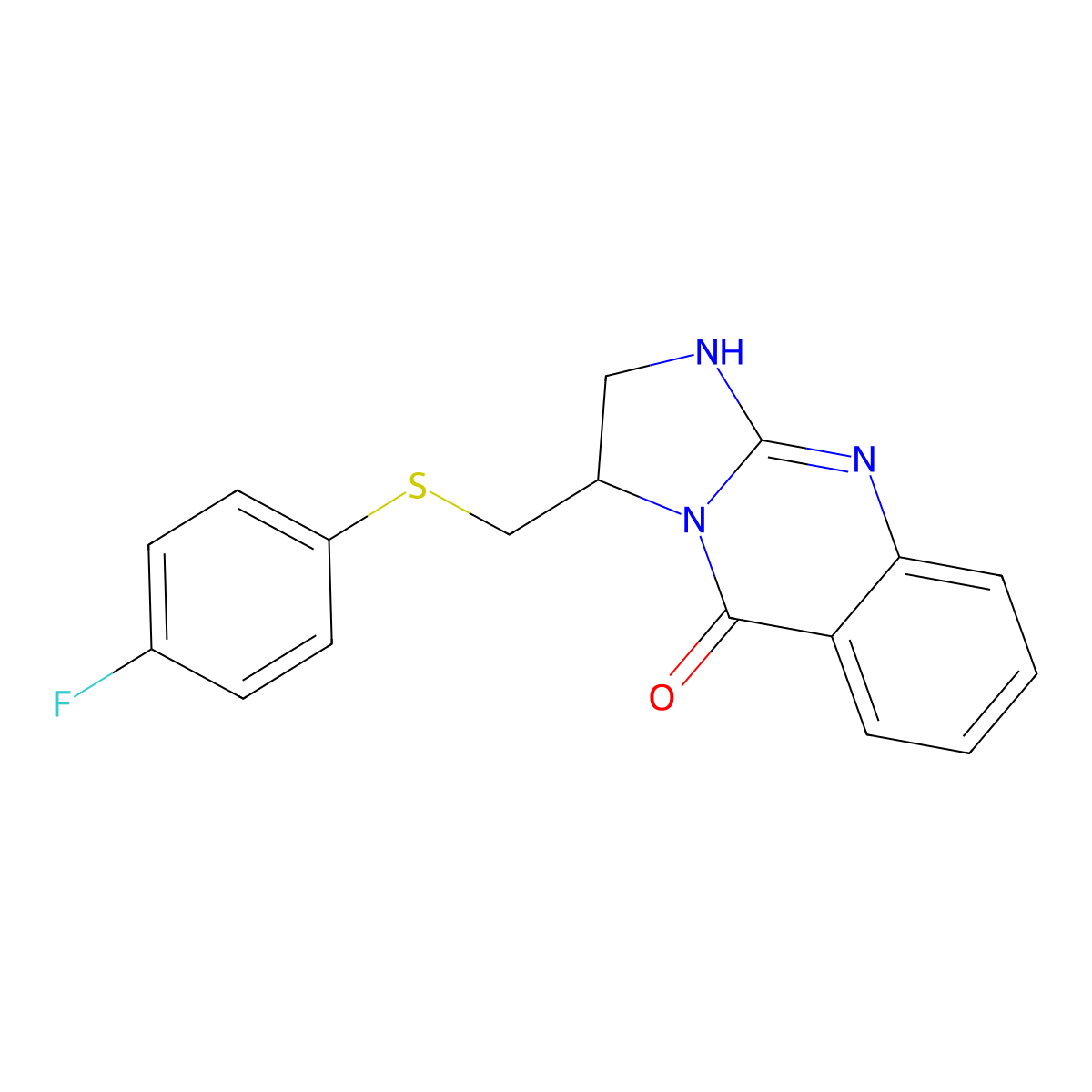 3-{[(4-fluorophenyl)sulfanyl]methyl}-2,3-dihydroimidazo[2,1-b]quinazolin-5(1H)-one molecular structure, CAS 478032-73-4