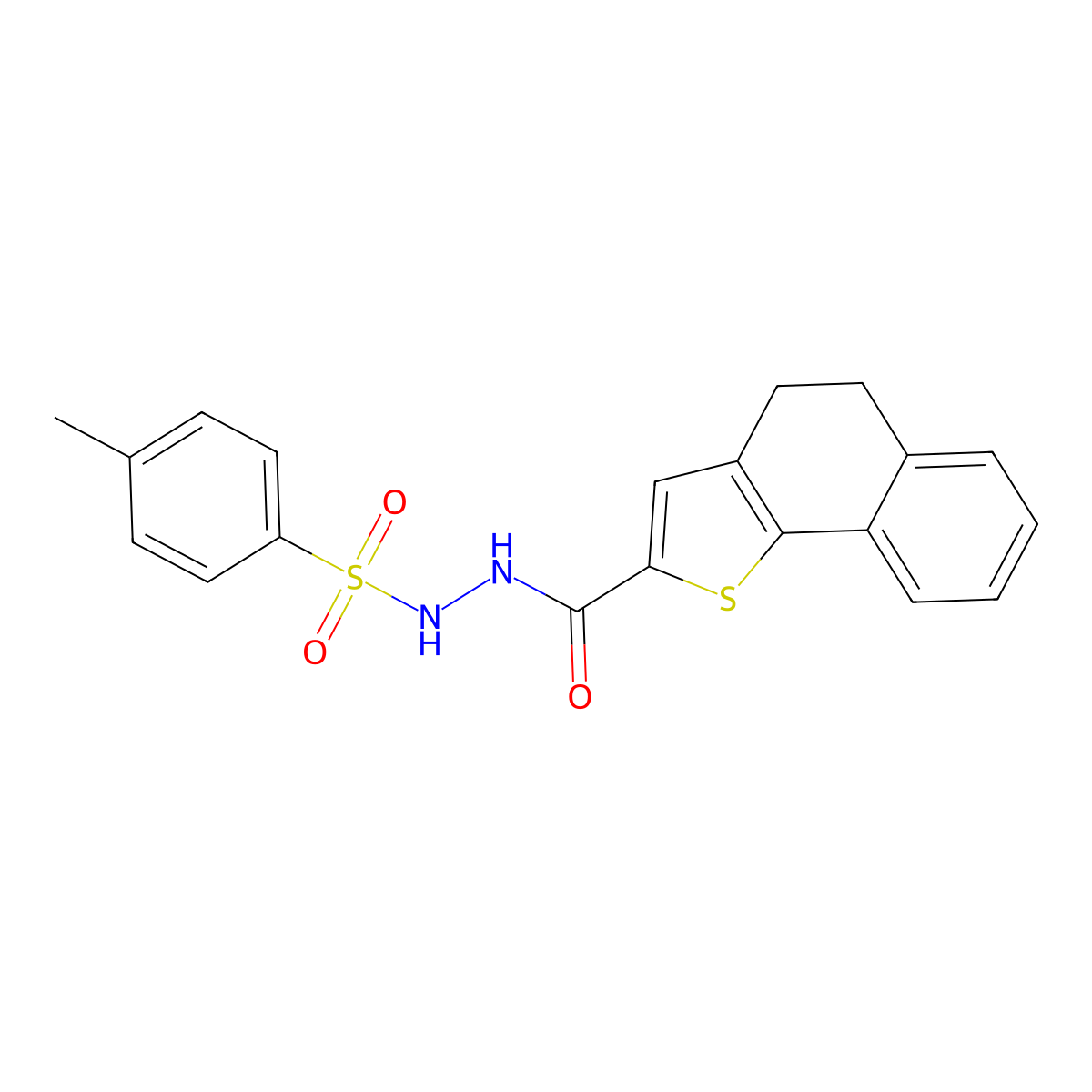 N'-(4,5-dihydronaphtho[1,2-b]thiophen-2-ylcarbonyl)-4-methylbenzenesulfonohydrazide molecular structure, CAS 478033-50-0