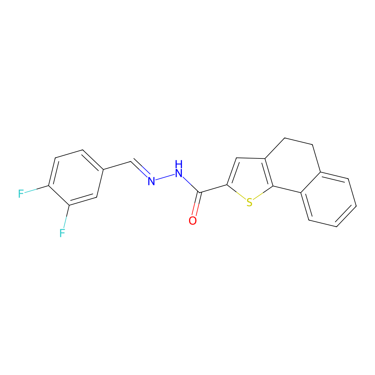 N'-[(E)-(3,4-difluorophenyl)methylidene]-4,5-dihydronaphtho[1,2-b]thiophene-2-carbohydrazide molecular structure, CAS 478033-54-4