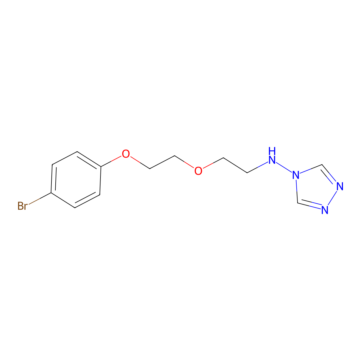 N-{2-[2-(4-bromophenoxy)ethoxy]ethyl}-4H-1,2,4-triazol-4-amine molecular structure, CAS 478039-15-5