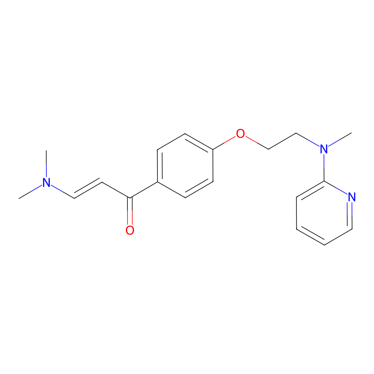 (E)-3-(dimethylamino)-1-(4-{2-[methyl(2-pyridinyl)amino]ethoxy}phenyl)-2-propen-1-one molecular structure, CAS 478039-31-5