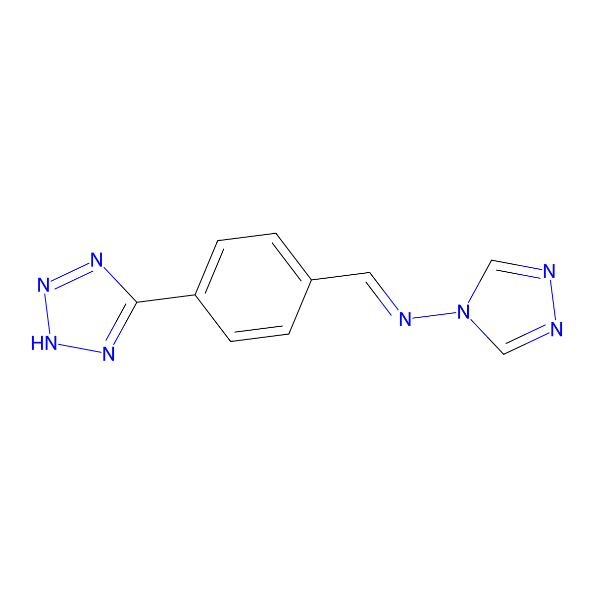 N-{(Z)-[4-(1H-1,2,3,4-tetraazol-5-yl)phenyl]methylidene}-4H-1,2,4-triazol-4-amine molecular structure, CAS 478039-39-3