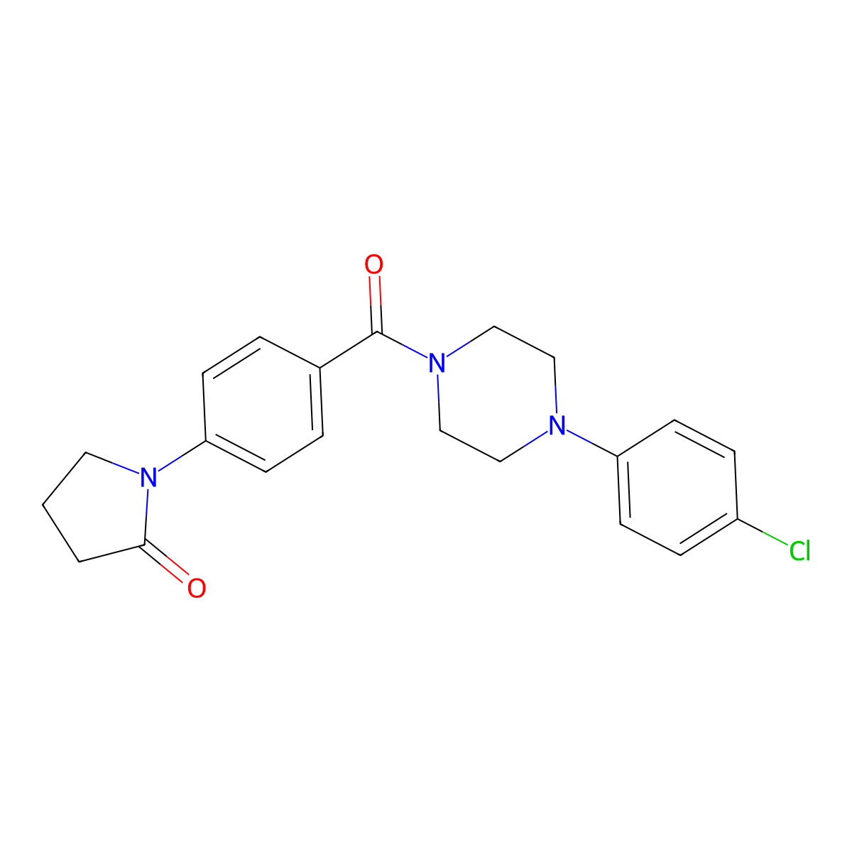 1-(4-{[4-(4-Chlorophenyl)piperazino]carbonyl}phenyl)-2-pyrrolidinone molecular structure, CAS 478039-73-5