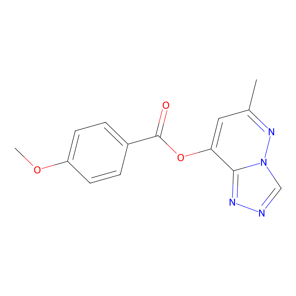 6-Methyl[1,2,4]triazolo[4,3-b]pyridazin-8-yl 4-methoxybenzenecarboxylate molecular structure, CAS 478039-75-7