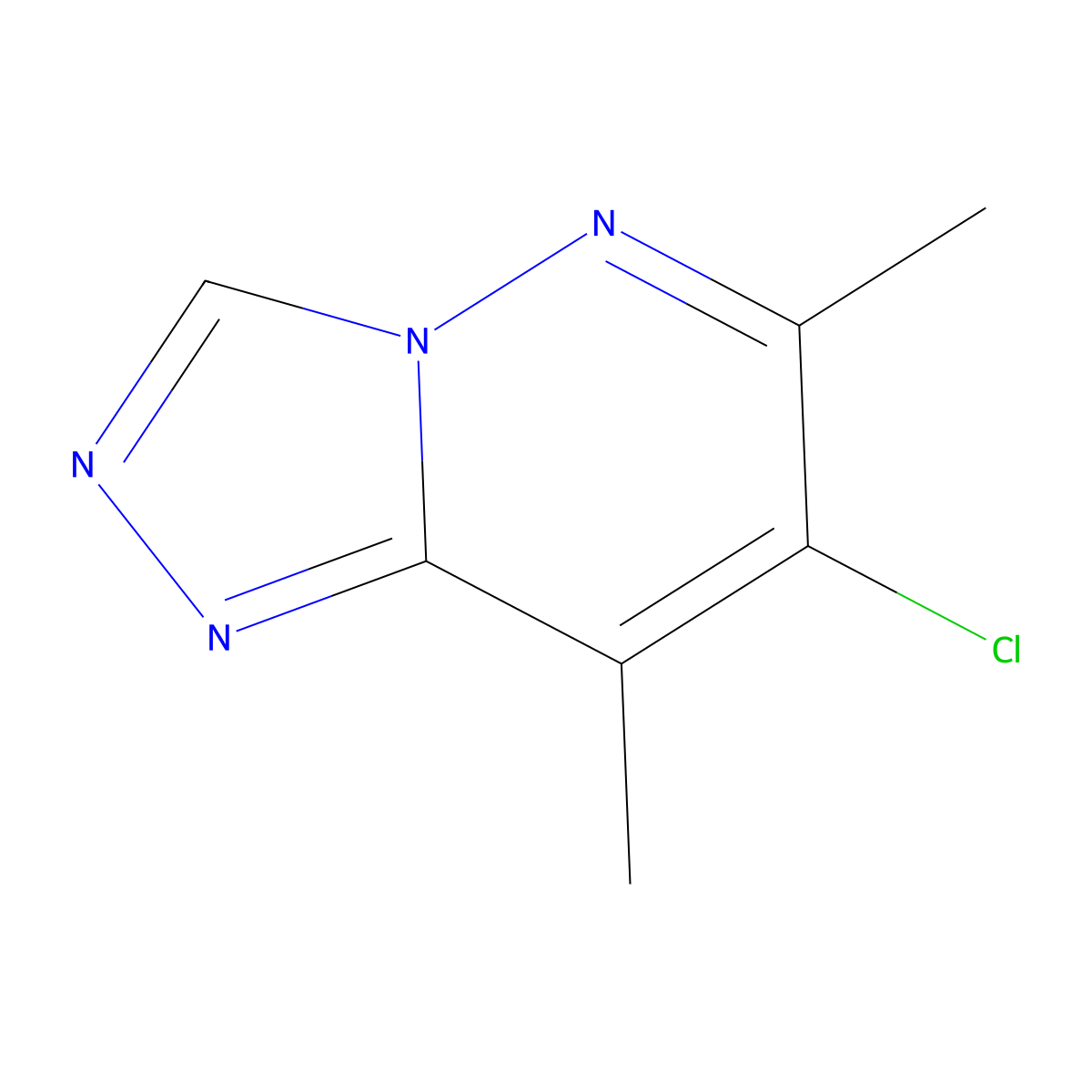 7-Chloro-6,8-dimethyl-[1,2,4]triazolo[4,3-b]pyridazine molecular structure, CAS 478039-77-9