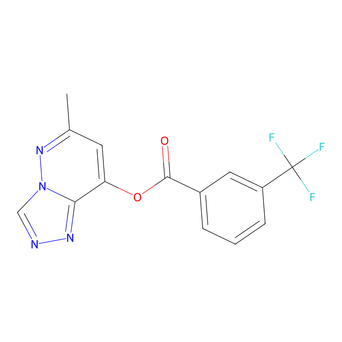 6-Methyl[1,2,4]triazolo[4,3-b]pyridazin-8-yl 3-(trifluoromethyl)benzenecarboxylate molecular structure, CAS 478039-81-5