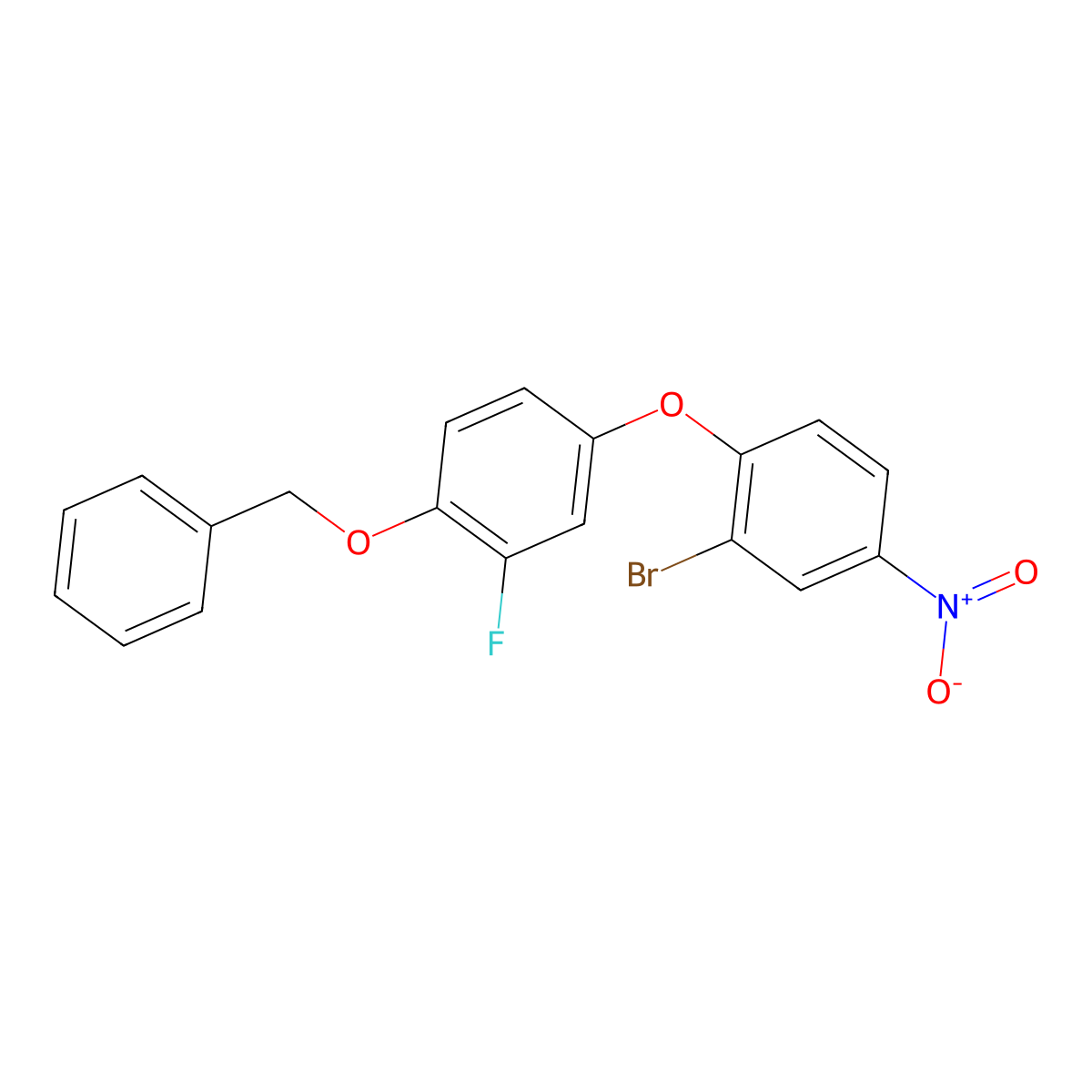 1-[4-(Benzyloxy)-3-fluorophenoxy]-2-bromo-4-nitrobenzene molecular structure, CAS 478039-83-7