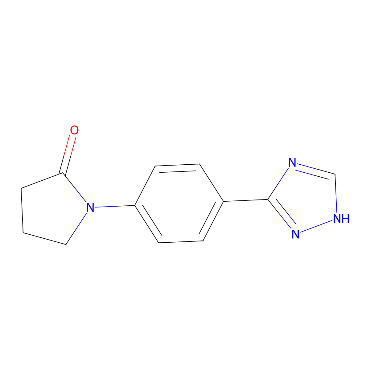 1-[4-(1H-1,2,4-triazol-3-yl)phenyl]-2-pyrrolidinone molecular structure, CAS 478039-88-2
