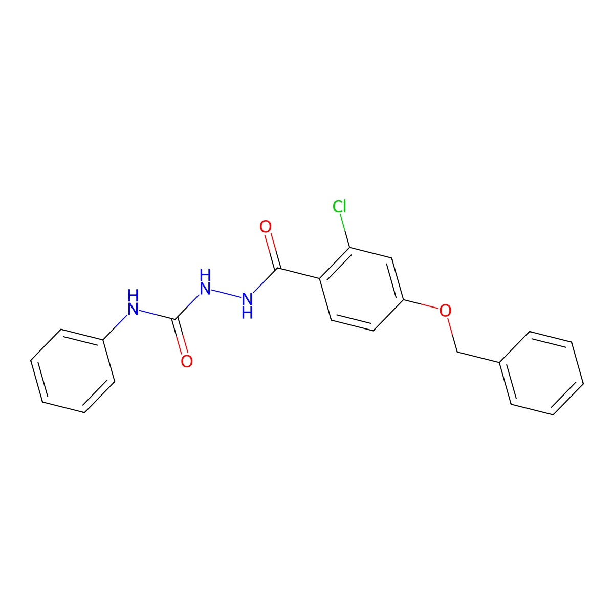 2-[4-(benzyloxy)-2-chlorobenzoyl]-N-phenyl-1-hydrazinecarboxamide molecular structure, CAS 478039-94-0