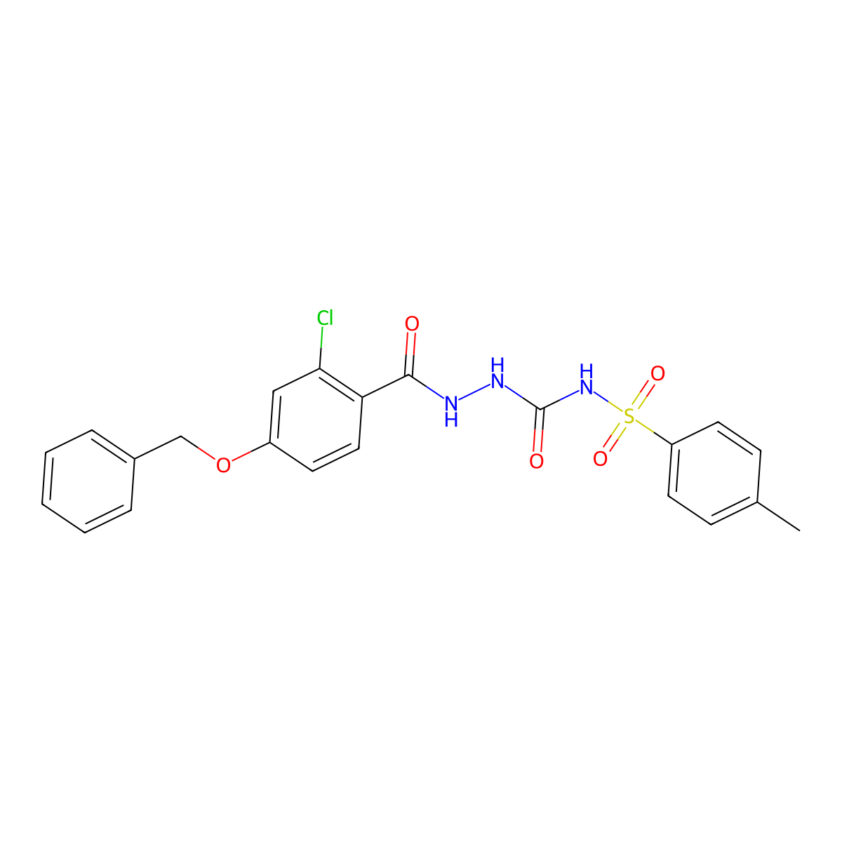 N-({2-[4-(benzyloxy)-2-chlorobenzoyl]hydrazino}carbonyl)-4-methylbenzenesulfonamide molecular structure, CAS 478039-98-4