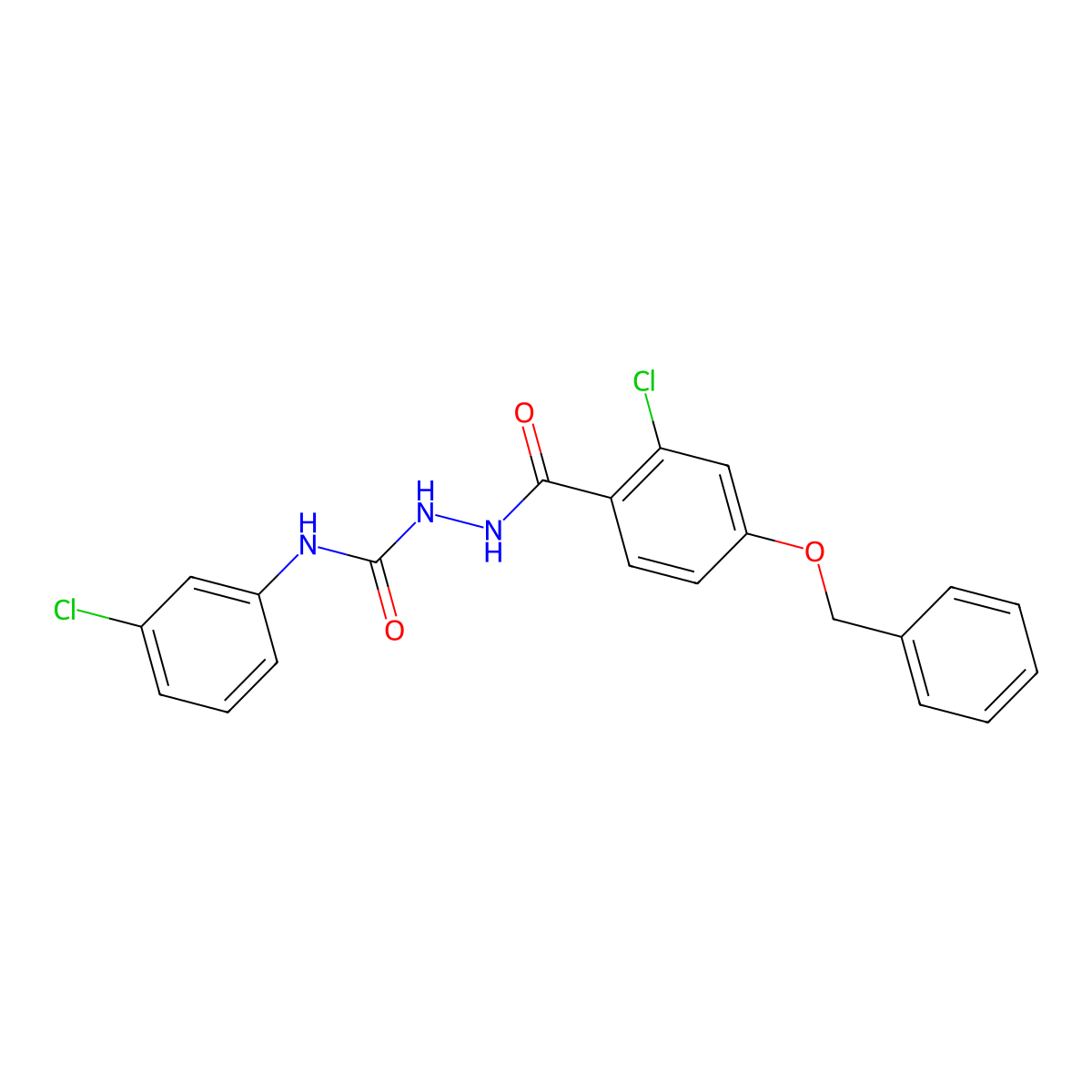 2-[4-(benzyloxy)-2-chlorobenzoyl]-N-(3-chlorophenyl)-1-hydrazinecarboxamide molecular structure, CAS 478039-99-5