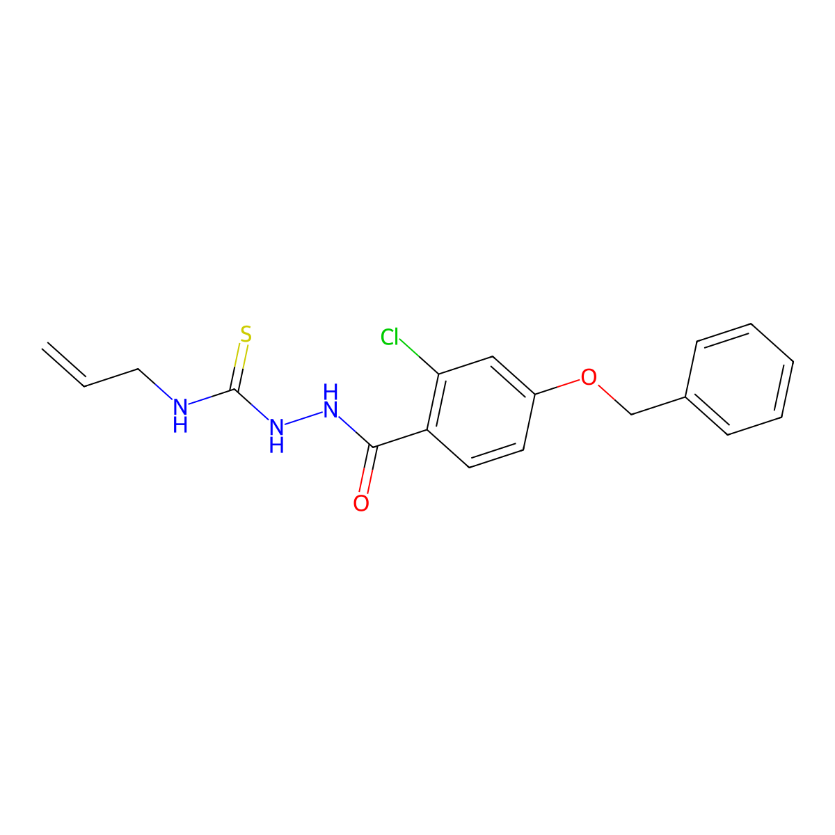 N-allyl-2-[4-(benzyloxy)-2-chlorobenzoyl]-1-hydrazinecarbothioamide molecular structure, CAS 478040-01-6