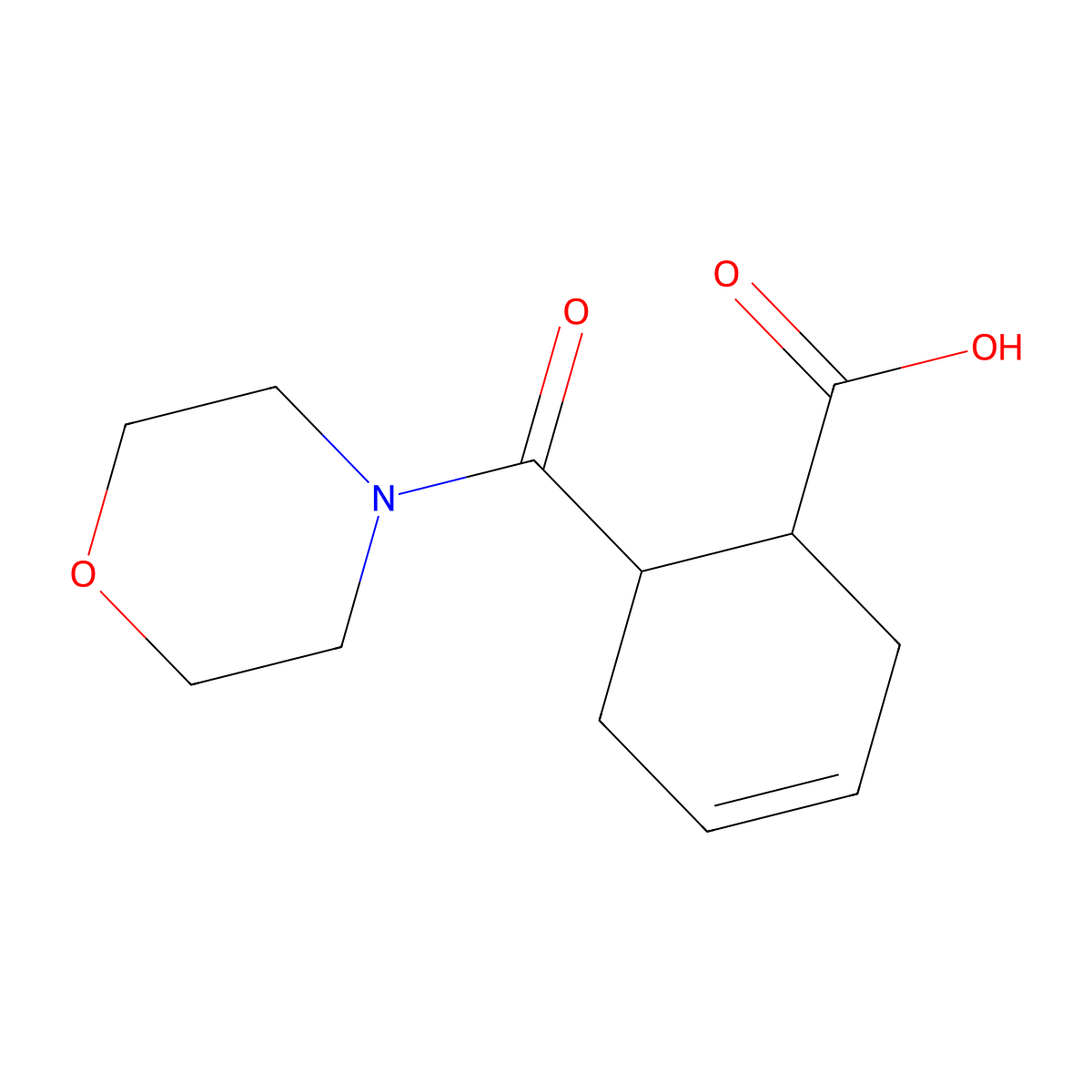 6-(Morpholine-4-carbonyl)cyclohex-3-ene-1-carboxylic acid molecular structure, CAS 478040-26-5