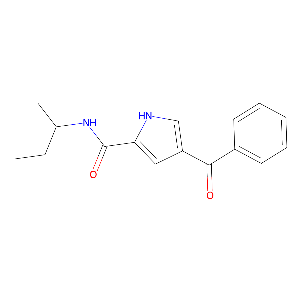 4-benzoyl-N-(sec-butyl)-1H-pyrrole-2-carboxamide molecular structure, CAS 478040-29-8