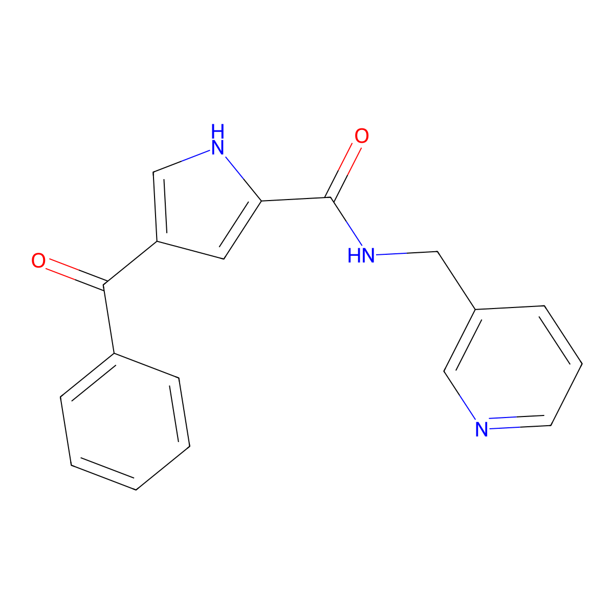 4-benzoyl-N-(3-pyridinylmethyl)-1H-pyrrole-2-carboxamide molecular structure, CAS 478040-34-5
