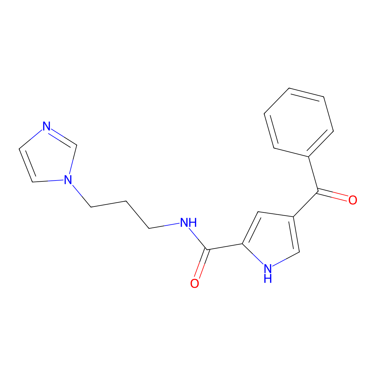 4-benzoyl-N-[3-(1H-imidazol-1-yl)propyl]-1H-pyrrole-2-carboxamide molecular structure, CAS 478040-38-9