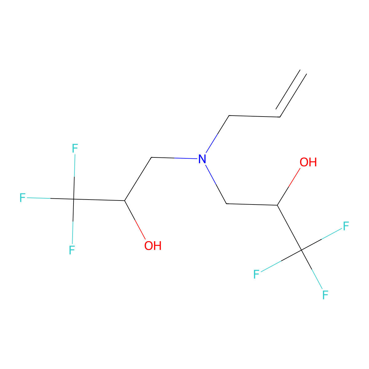 3-[Allyl(3,3,3-trifluoro-2-hydroxypropyl)amino]-1,1,1-trifluoro-2-propanol molecular structure, CAS 478040-45-8
