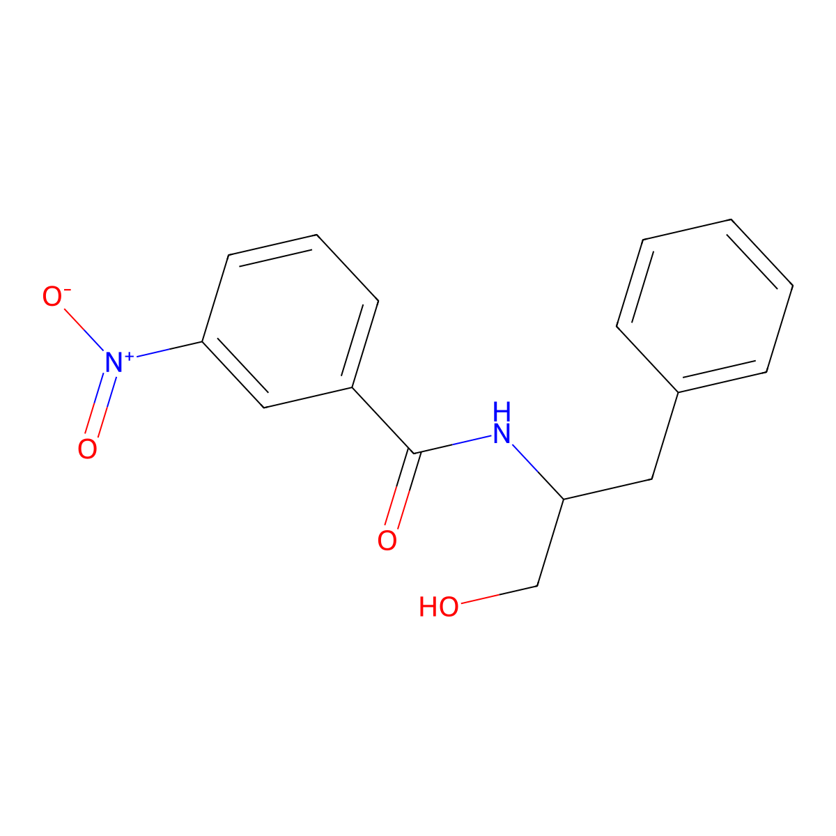 N-(1-hydroxy-3-phenylpropan-2-yl)-3-nitrobenzamide molecular structure, CAS 478040-50-5