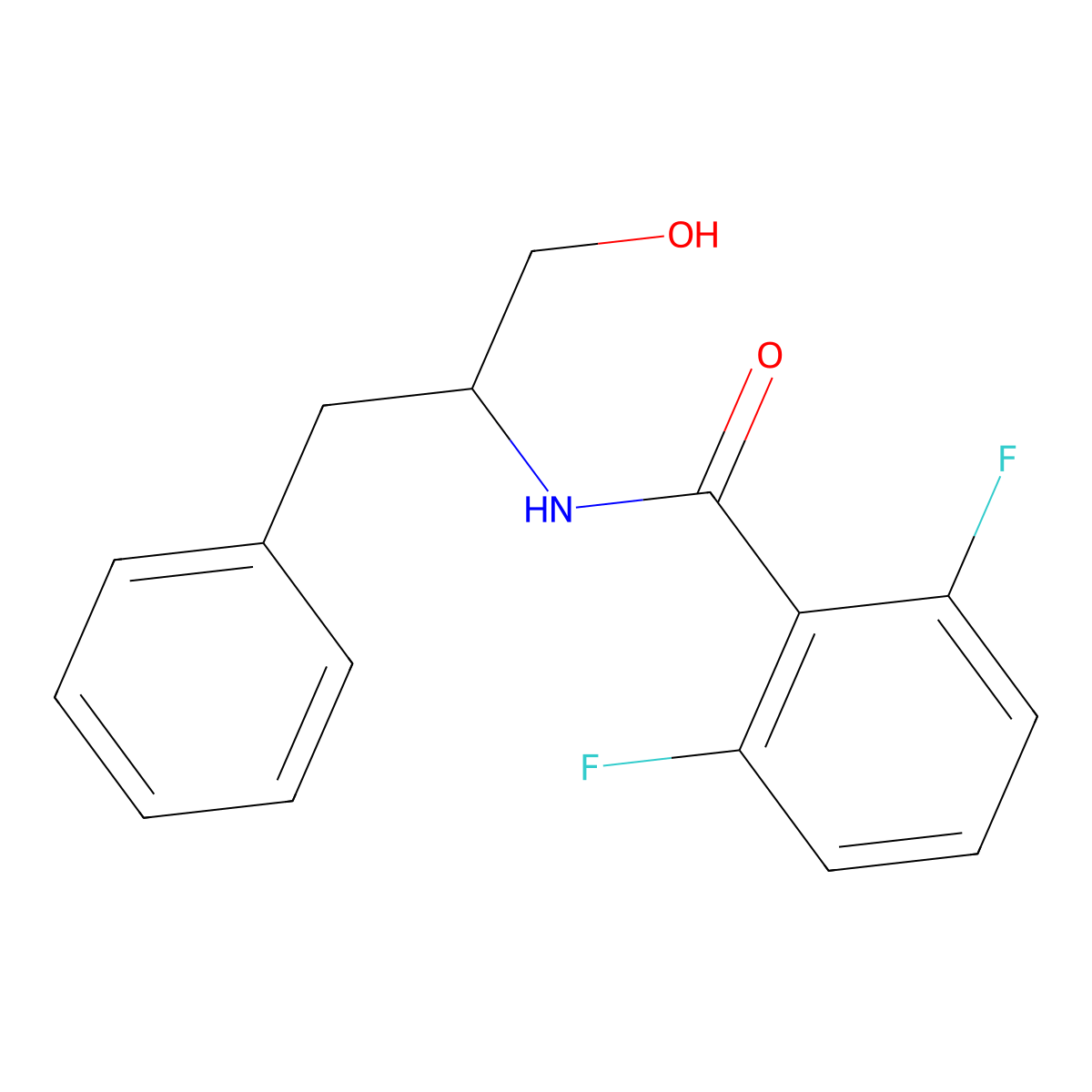 2,6-difluoro-N-(1-hydroxy-3-phenylpropan-2-yl)benzamide molecular structure, CAS 478040-51-6