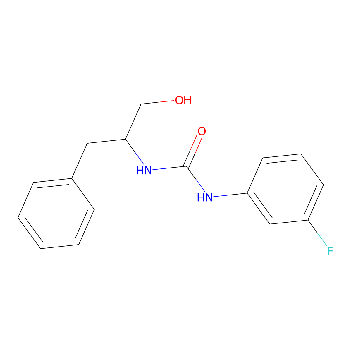 N-(1-benzyl-2-hydroxyethyl)-N'-(3-fluorophenyl)urea molecular structure, CAS 478040-63-0