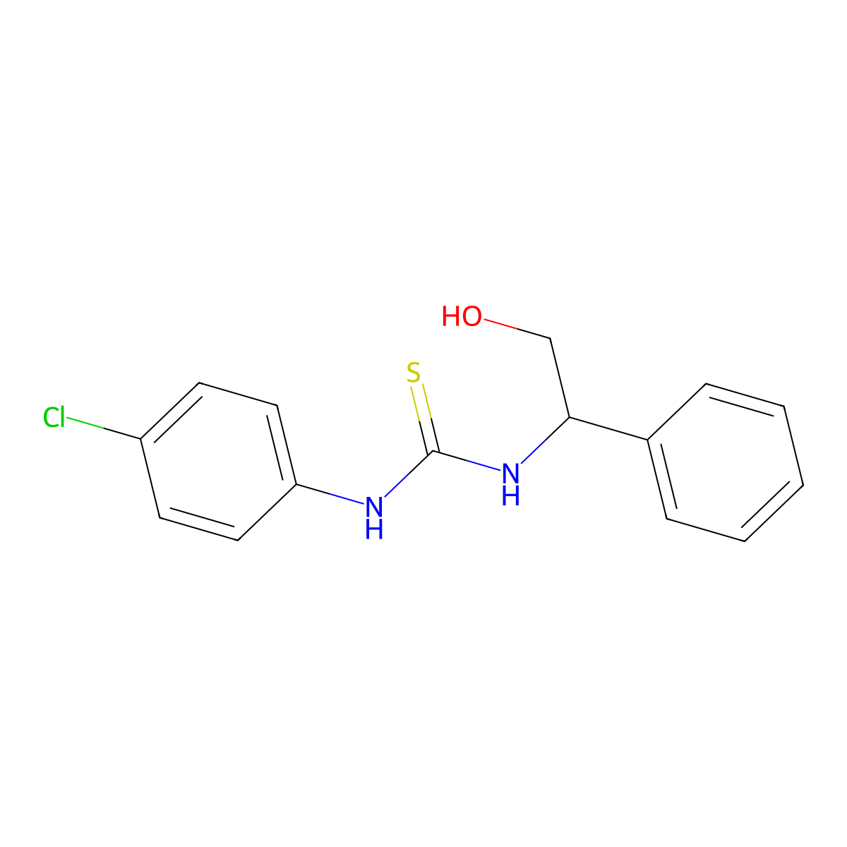 1-(4-Chlorophenyl)-3-(2-hydroxy-1-phenylethyl)thiourea molecular structure, CAS 478040-64-1