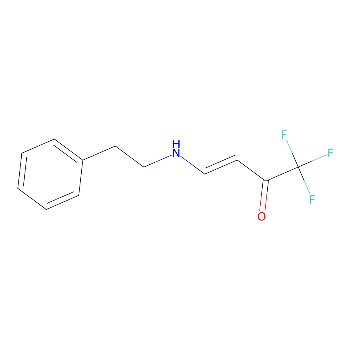 (3E)-1,1,1-trifluoro-4-[(2-phenylethyl)amino]but-3-en-2-one molecular structure, CAS 478040-68-5