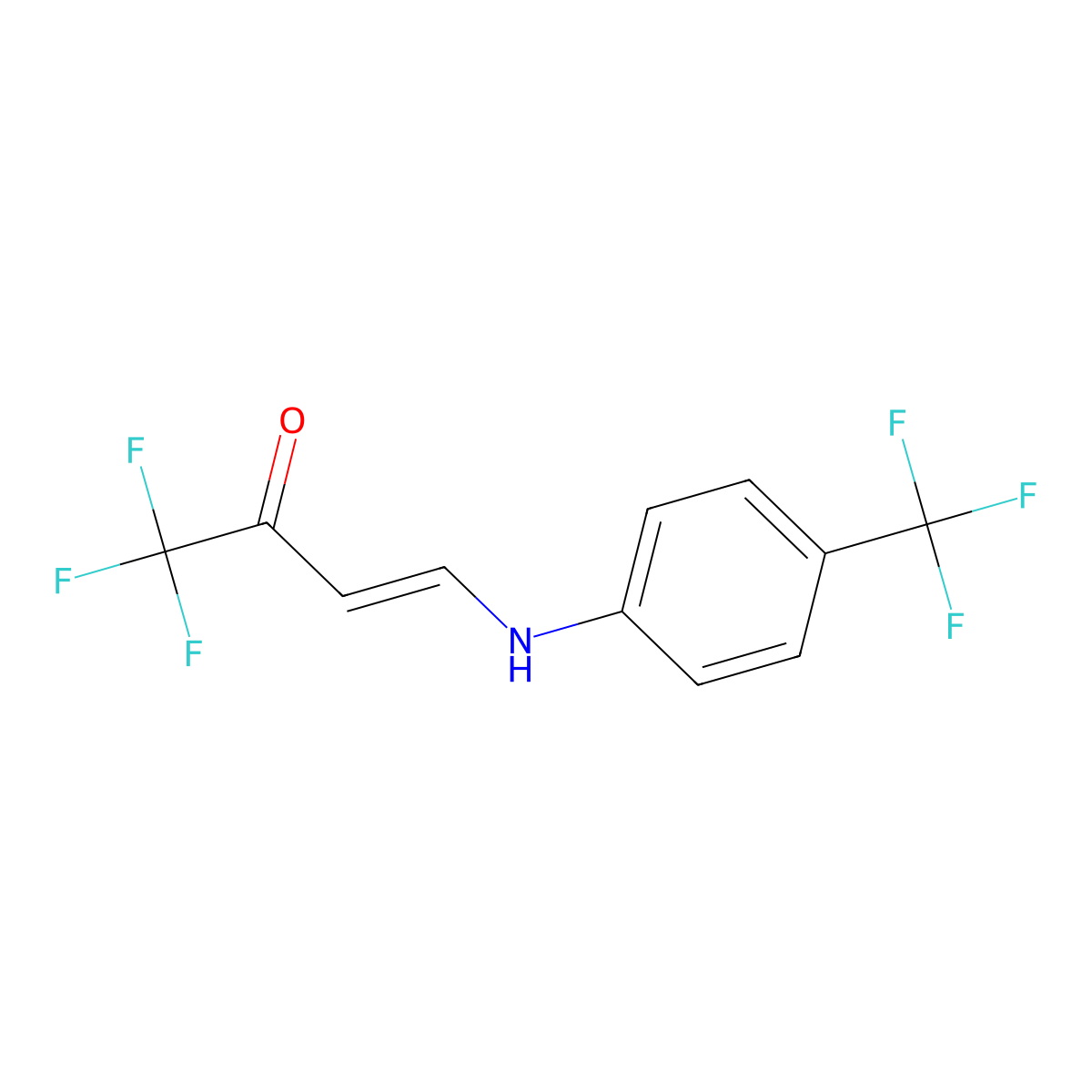 (3E)-1,1,1-trifluoro-4-{[4-(trifluoromethyl)phenyl]amino}but-3-en-2-one molecular structure, CAS 478040-72-1