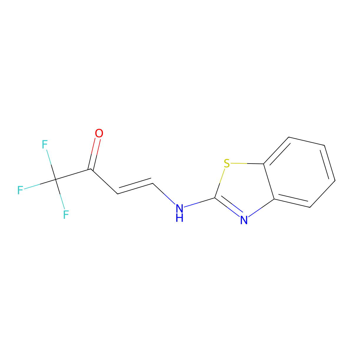 (E)-4-(1,3-benzothiazol-2-ylamino)-1,1,1-trifluoro-3-buten-2-one molecular structure, CAS 478040-77-6