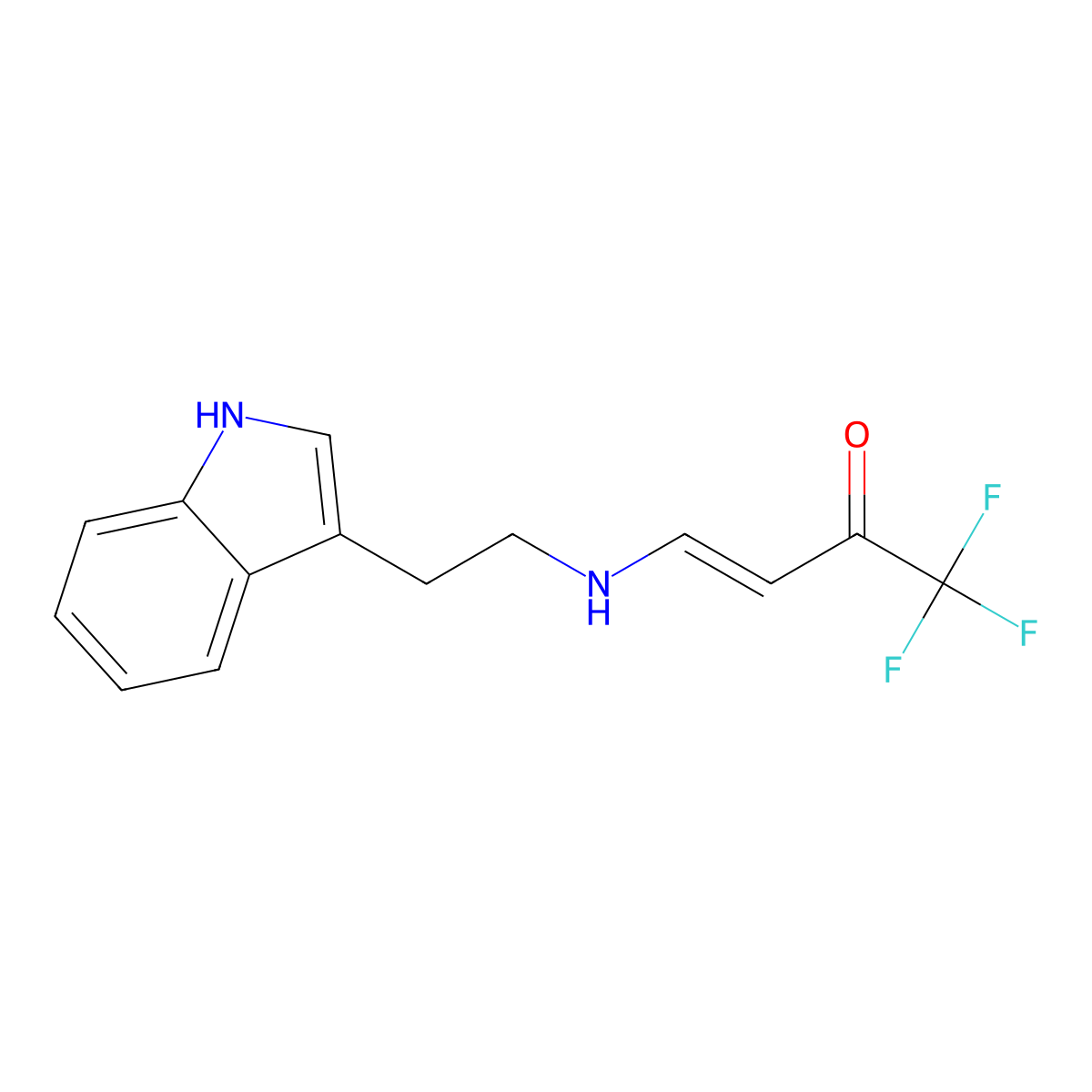 (E)-1,1,1-trifluoro-4-[2-(1H-indol-3-yl)ethylamino]but-3-en-2-one molecular structure, CAS 478040-78-7