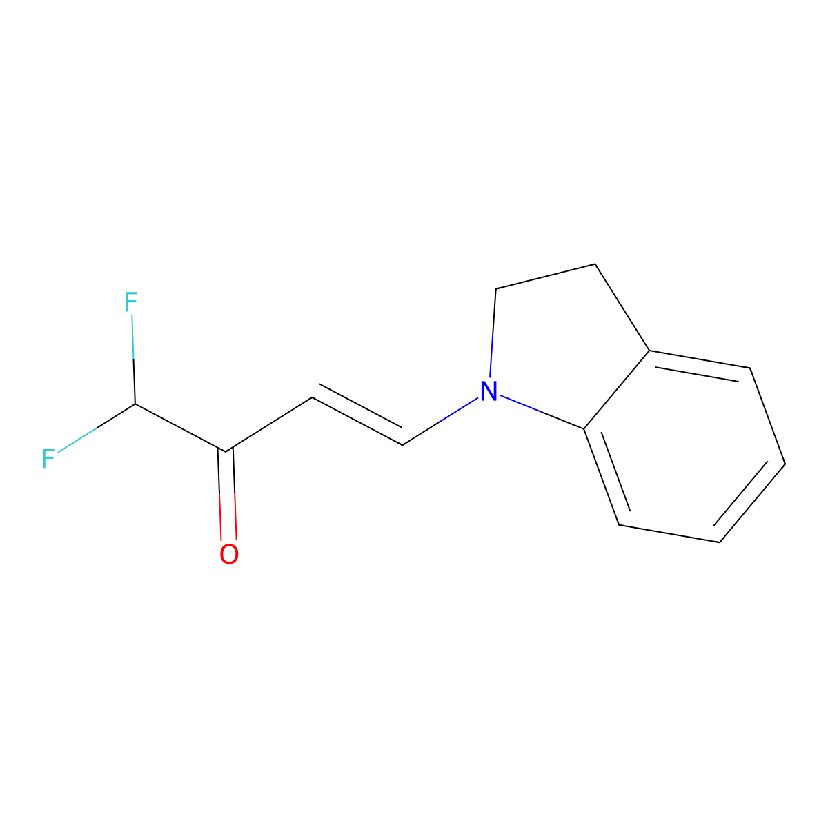 4-(2,3-Dihydroindol-1-yl)-1,1-difluorobut-3-en-2-one molecular structure, CAS 478040-92-5
