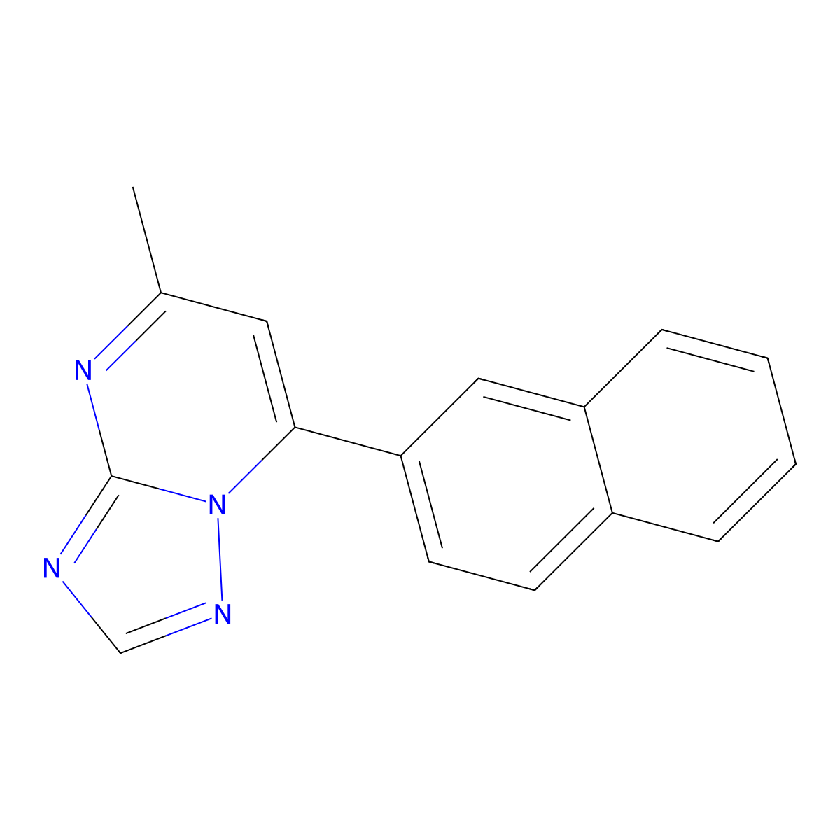5-Methyl-7-(2-naphthalenyl)[1,2,4]triazolo[1,5-a]pyrimidine molecular structure, CAS 478041-01-9
