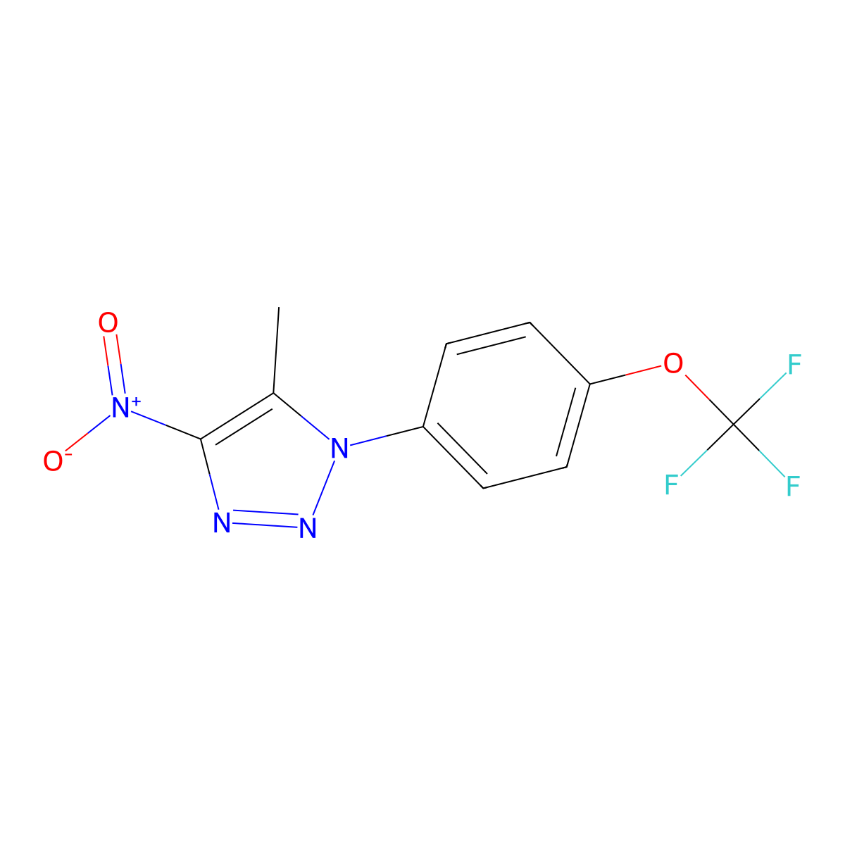 5-methyl-4-nitro-1-[4-(trifluoromethoxy)phenyl]-1H-1,2,3-triazole molecular structure, CAS 478041-04-2