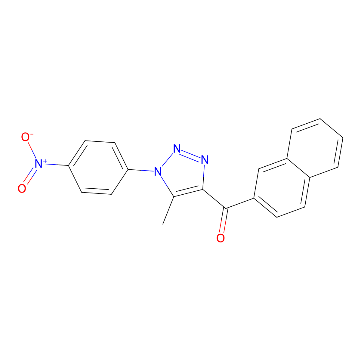 [5-methyl-1-(4-nitrophenyl)-1H-1,2,3-triazol-4-yl](2-naphthyl)methanone molecular structure, CAS 478041-07-5