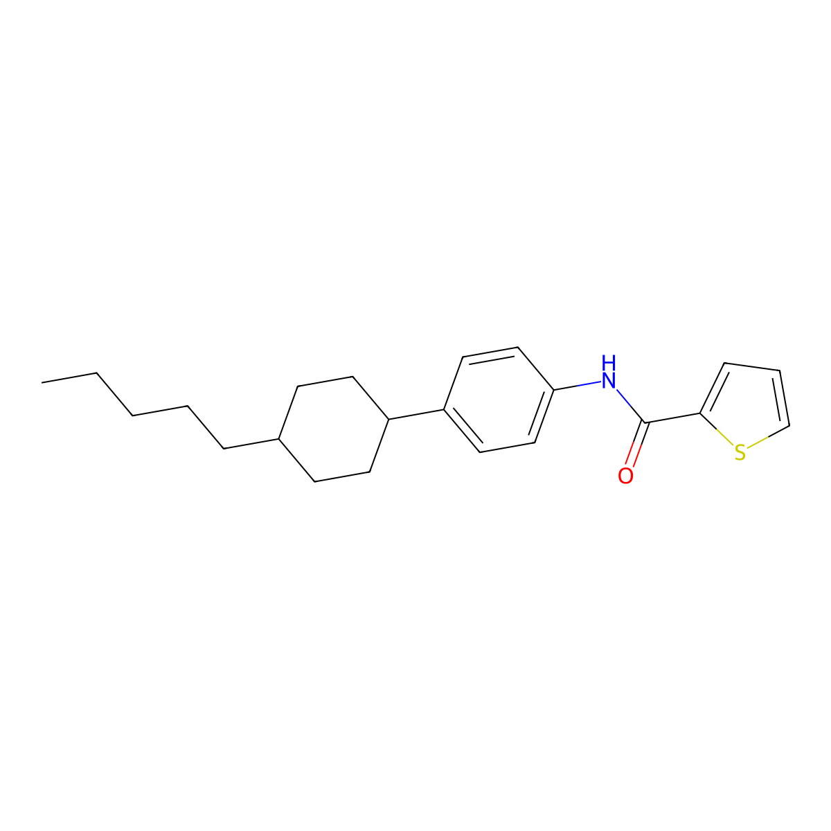 N-[4-(4-pentylcyclohexyl)phenyl]thiophene-2-carboxamide molecular structure, CAS 478041-22-4