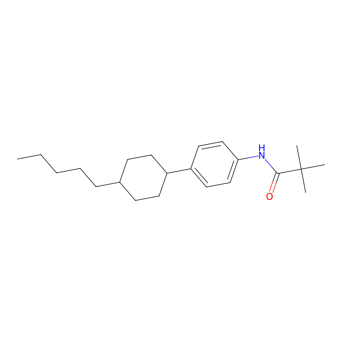 2,2-dimethyl-N-[4-(4-pentylcyclohexyl)phenyl]propanamide molecular structure, CAS 478041-23-5
