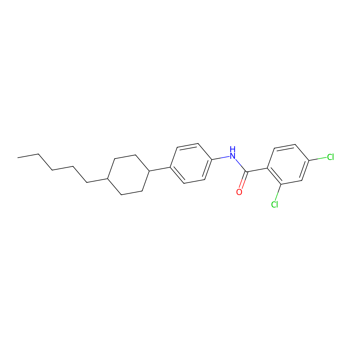 2,4-dichloro-N-[4-(4-pentylcyclohexyl)phenyl]benzamide molecular structure, CAS 478041-26-8