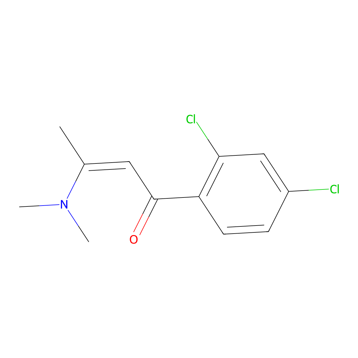 (E)-1-(2,4-dichlorophenyl)-3-(dimethylamino)-2-buten-1-one molecular structure, CAS 478041-27-9