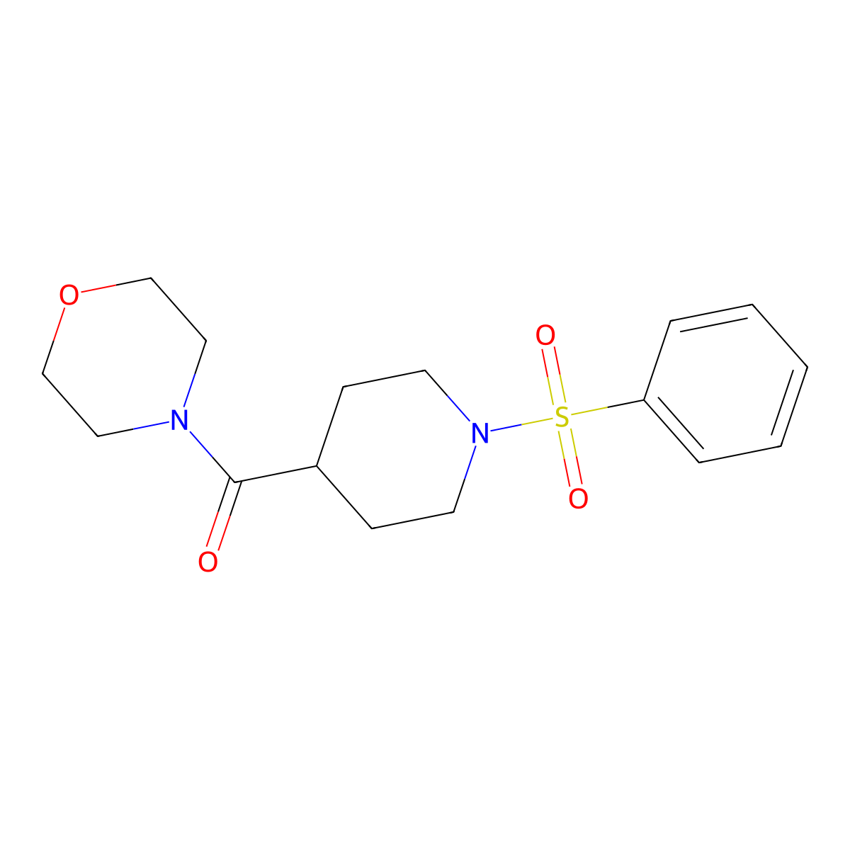 Morpholino[1-(phenylsulfonyl)-4-piperidinyl]methanone molecular structure, CAS 478041-46-2
