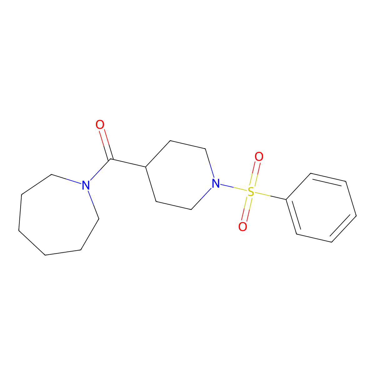 1-Azepanyl[1-(phenylsulfonyl)-4-piperidinyl]methanone molecular structure, CAS 478041-48-4