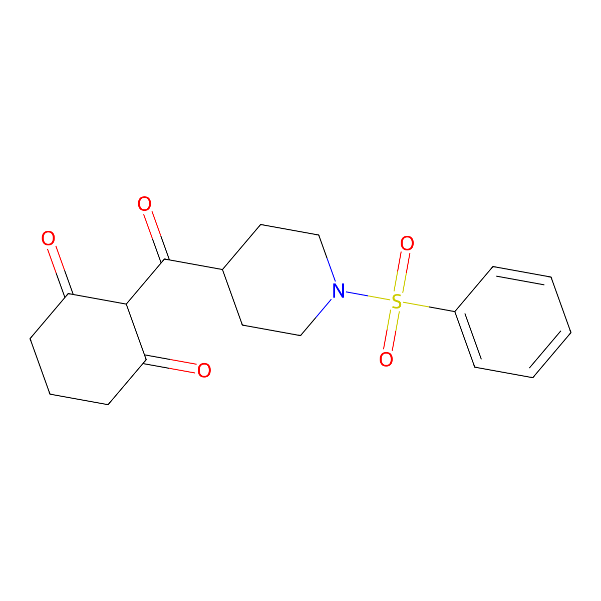 2-[1-(Benzenesulfonyl)piperidine-4-carbonyl]cyclohexane-1,3-dione molecular structure, CAS 478041-51-9